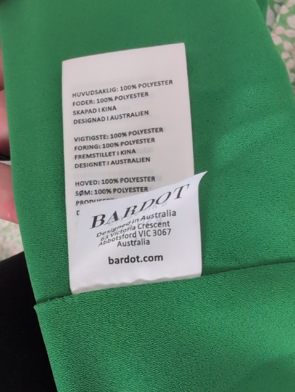 BARDOT Green/Pink Fairy Fauna Cold Shoulder Midi Dress - Women's Small (US 4) - Picture 9 of 10